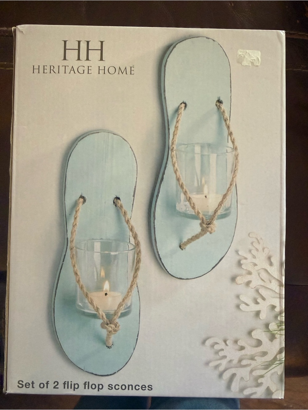 Heritage Blue Flip Flop Sconce Set of 2